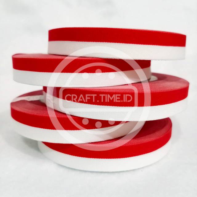 

[1 ROLL] PITA MERAH PUTIH / PITA BENDERA 1/2 INCH