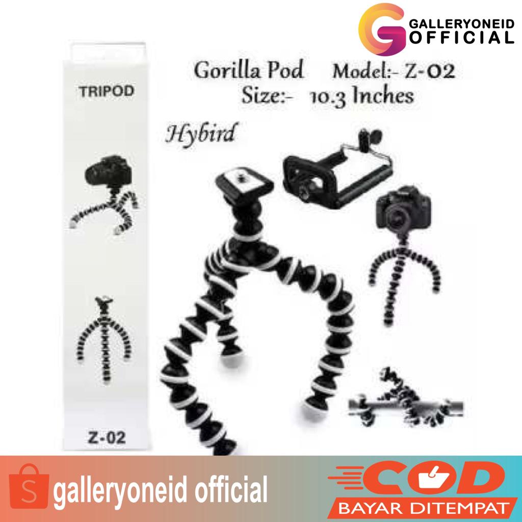 Gorila POD Z-02 Tripod Mini Holder Handphone Camera Penjanga Dudukan Hp Meja