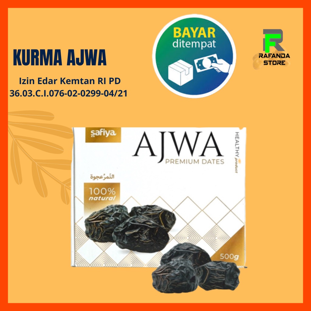 Kurma Ajwa Premium 500 Gram / Kurma Ajwa Organik / Kurma Ajwa Pekanbaru / Kurma Nabi