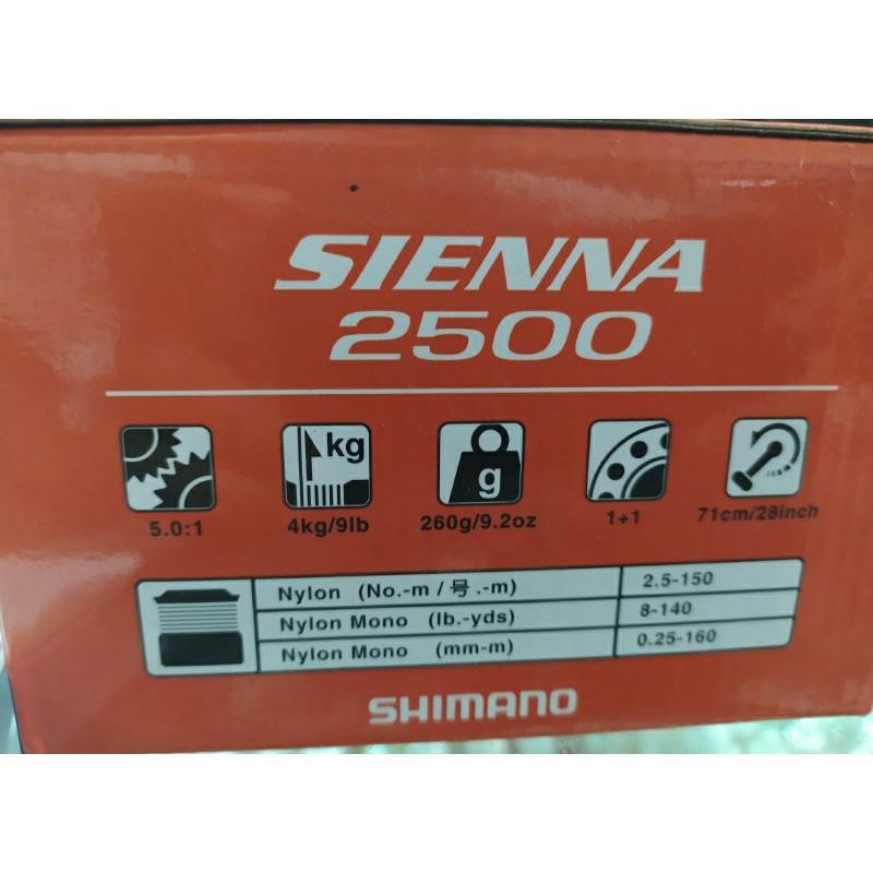 REEL SHIMANO SIENNA 2500 FE