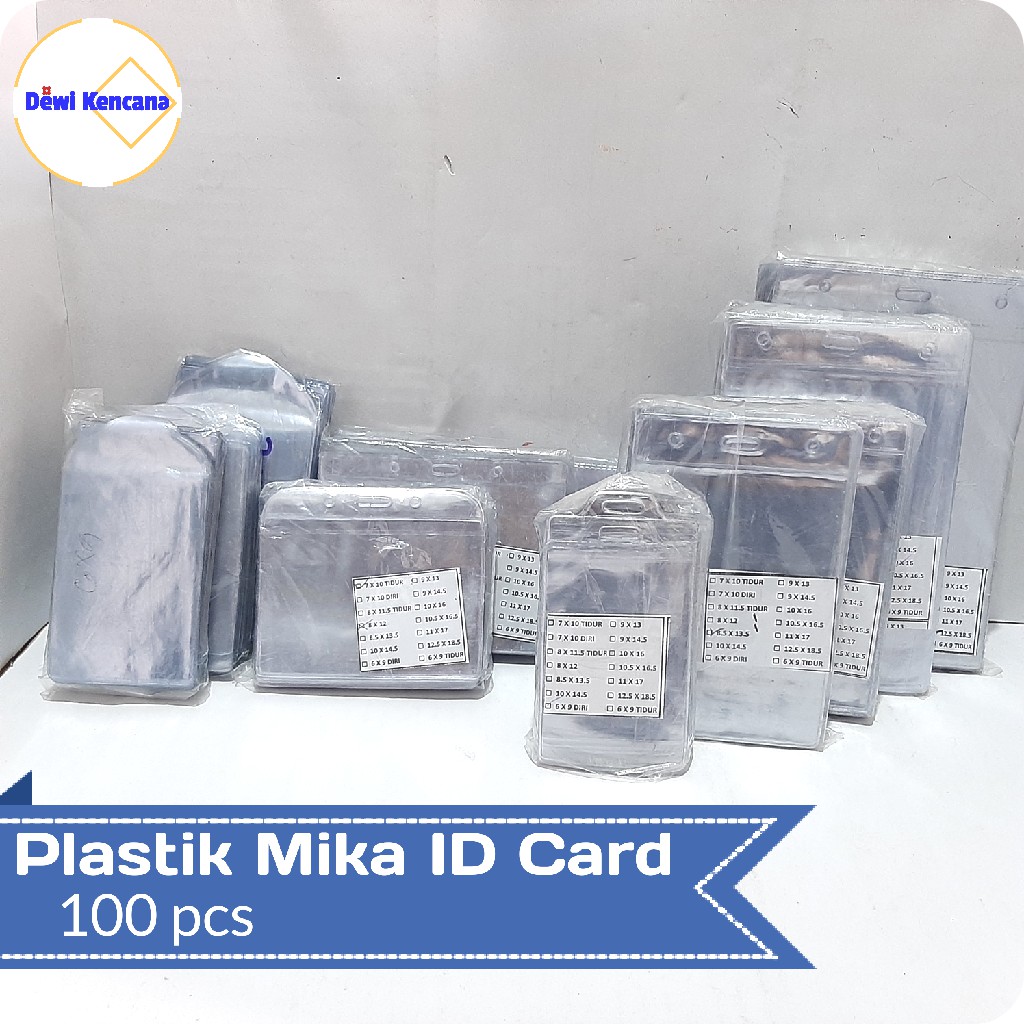 

Plastik Mika Name Tag ID Card 100pcs