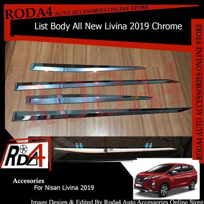 Side Moulding - List Body Mobil All New Livina 2019 Chrome JLS rod4 Berkualitas