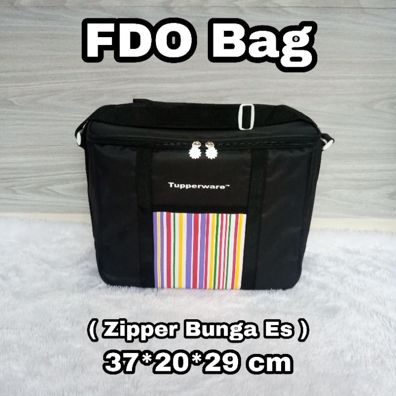 Tas Bekal Tupperware Fdo ( Zipper bunga Es ) / Tas Multifungsi/ Fdo bag