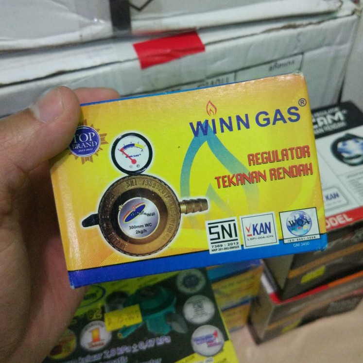 REGULATOR WINN W199 METERAN SNI SEAL KARET AMAN LULUS TES KEBOCORAN KOMPOR GAS LPG 3KG 5KG 12KG