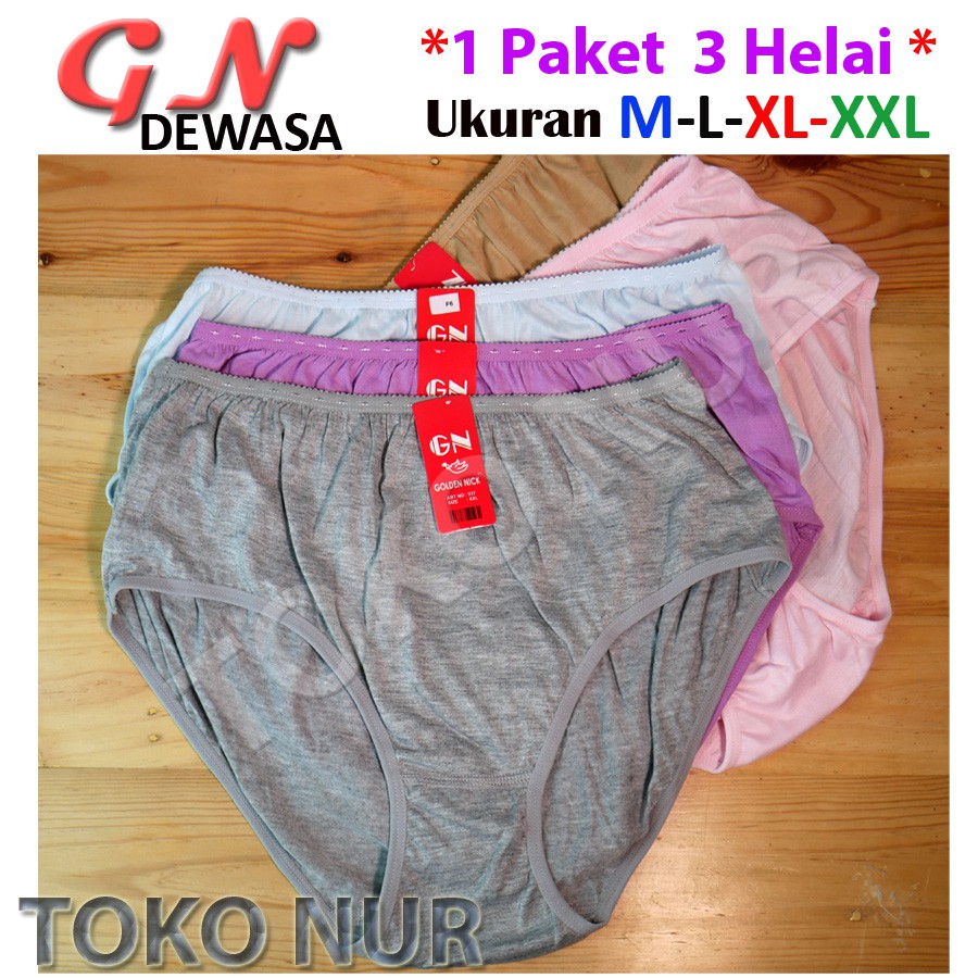 Celana Dalam Wanita Dewasa Golden Nick  paket 3 helai