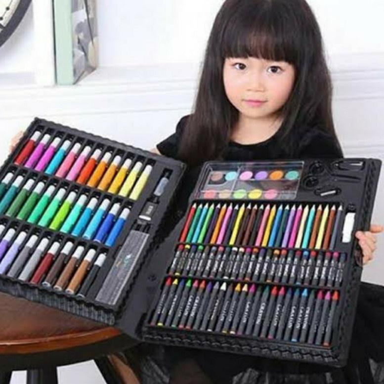 

DS2D♡ Crayon Anak Pengasah 208pcs DAN 150pcs Set Alat Menggambar Melukis Anak-anak Crayon Barang Laris