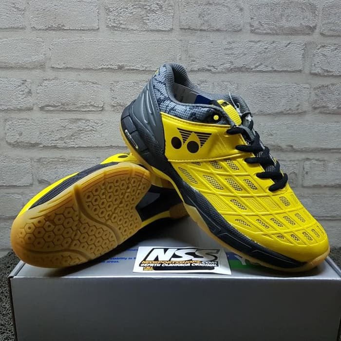 Sepatu badminton Yonex Court Ace Matrix 2 Yellow Gunmetal Original