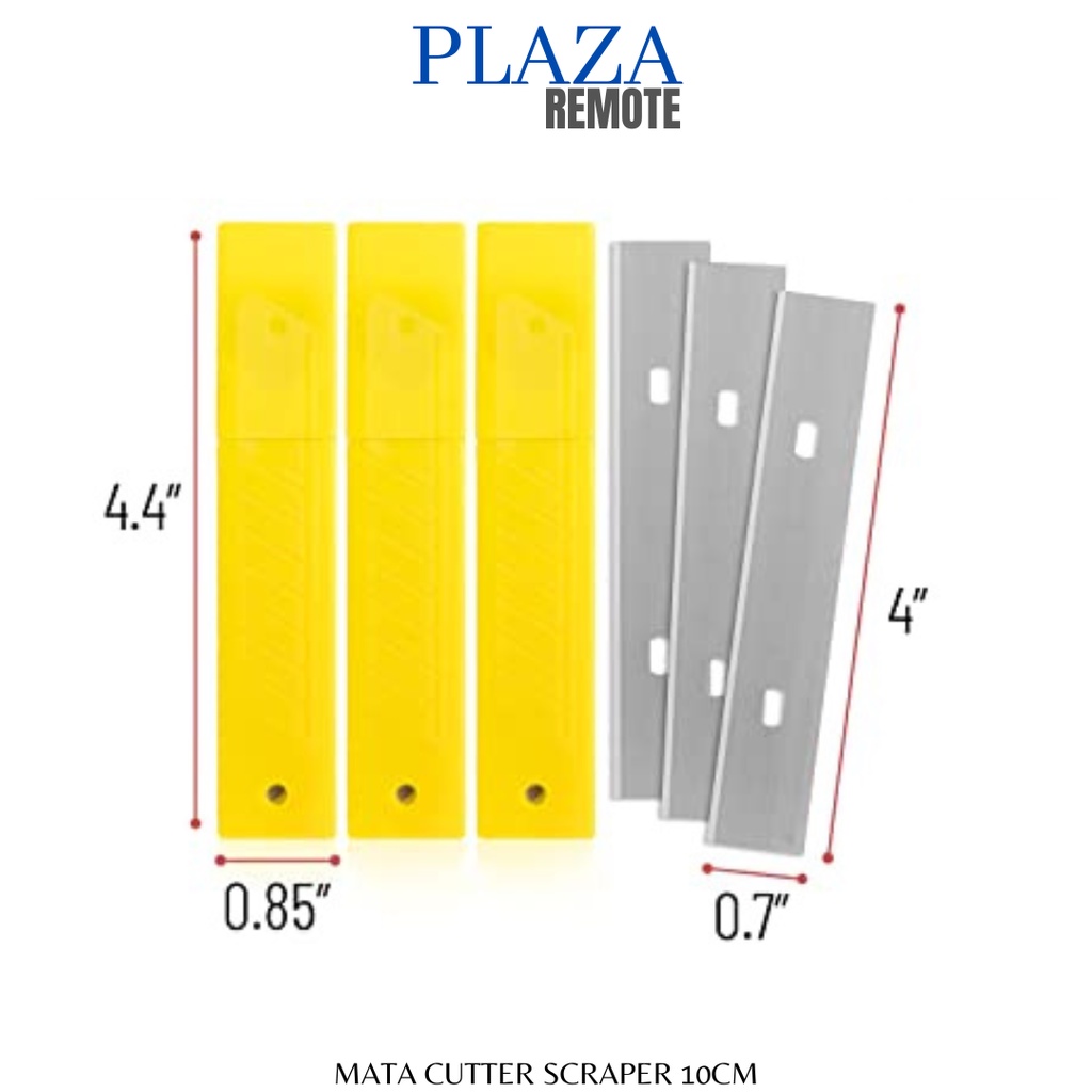 MATA CUTTER PISAU WALL SCRAPER KAPE DINDING 10 CM SET ISI 10 PC