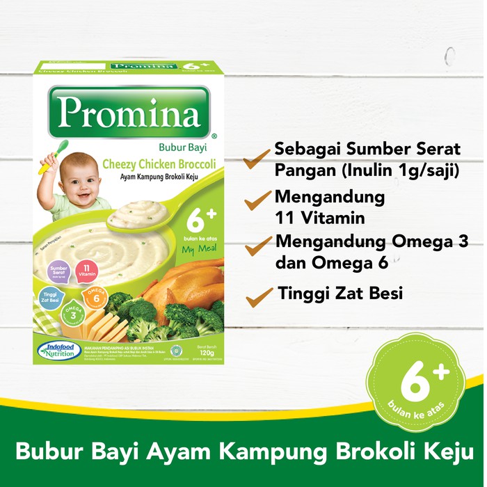 PROMINA BUBUR  AYAM KAMPUNG BROKOLI KEJU / MAKANAN BAYI MPASI ORGANIK - BAYI ONLINE SHOP