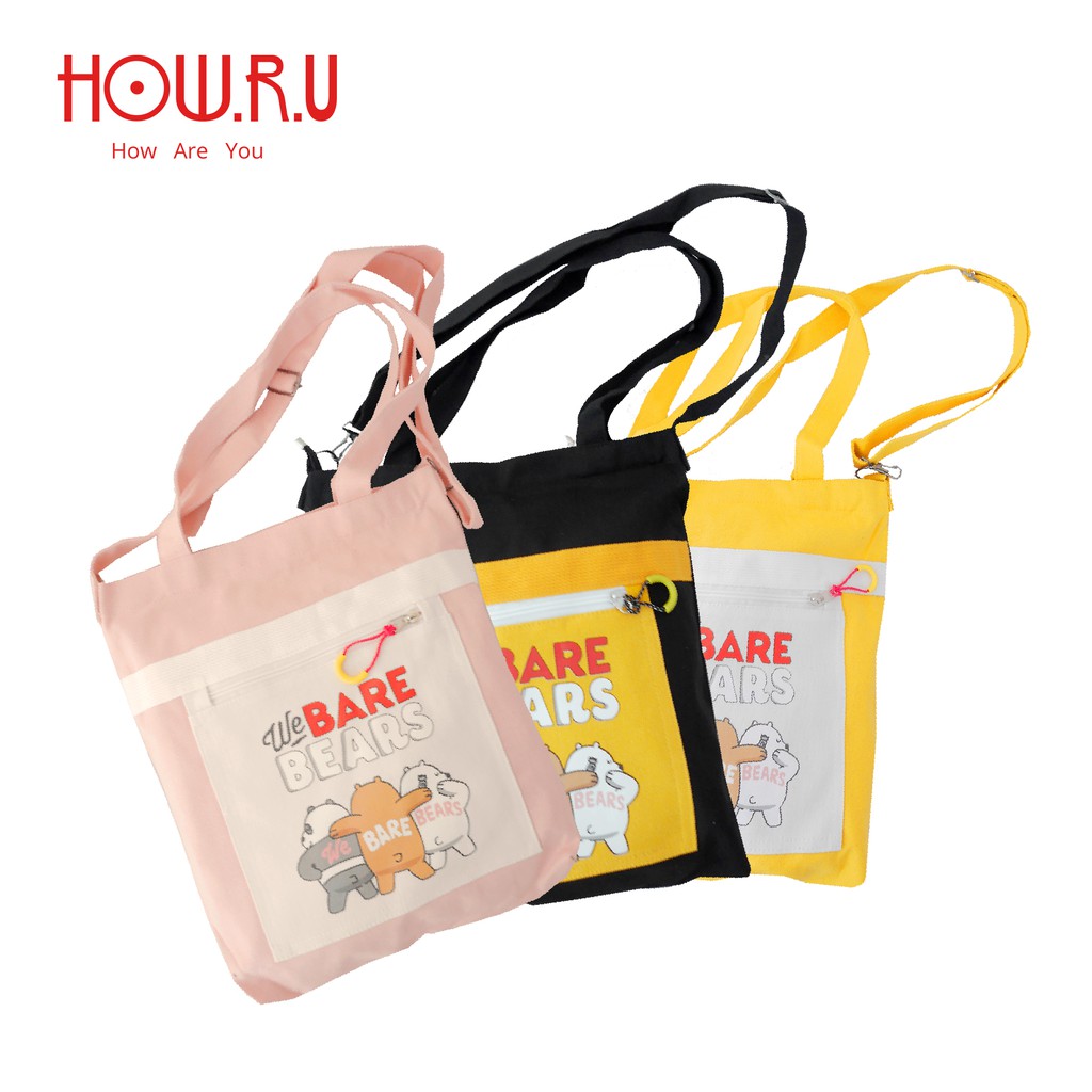 HOW.R.U | Tas Tote Kain / Tote Bag We Bare Bears