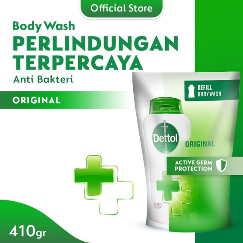 Dettol Original 410gr Sabun Mandi Cair Anti Bakteri Body Wash Refill 410 ml