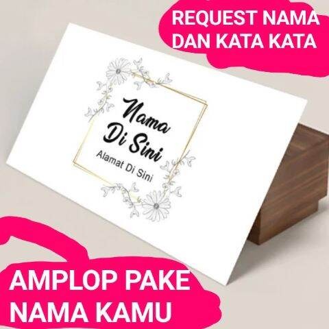 Amplop Custom kondangan lebaran nama sendiri angpao unik lucu