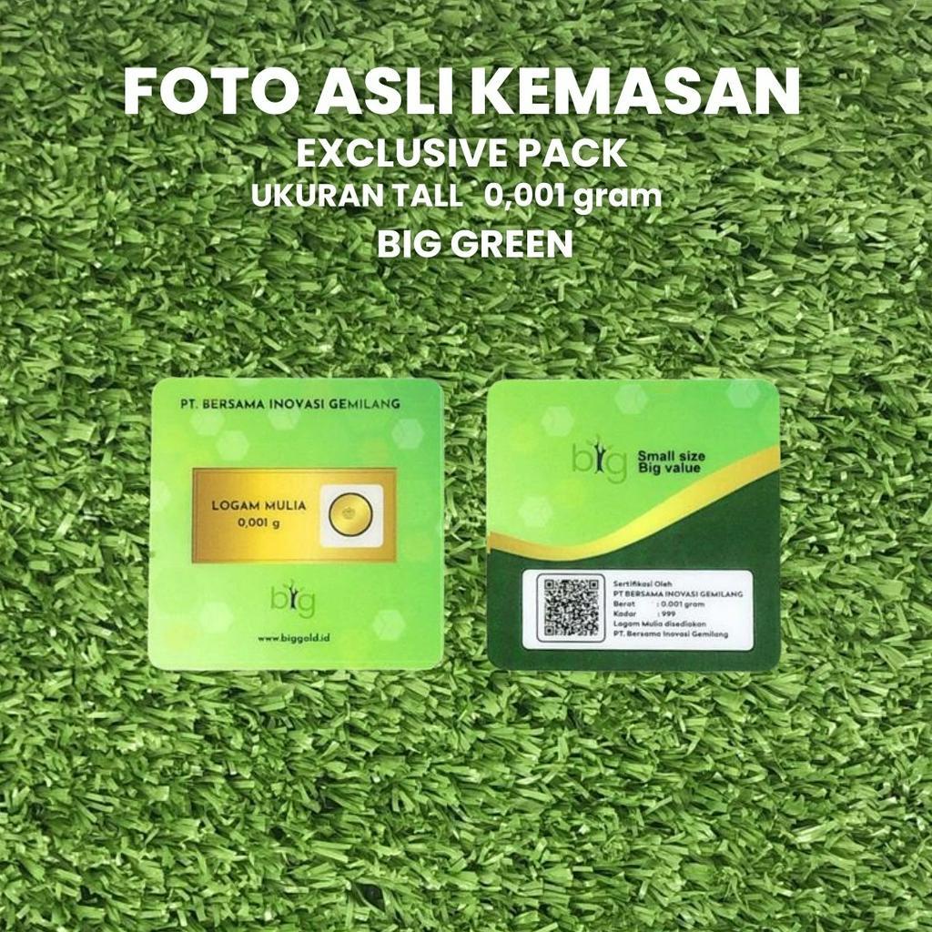 Logam Mulia/Emas Mini/Big Gold 0.001 Gram Edisi BIG Exclusive TALL Pack