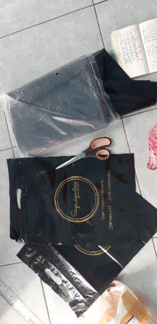 Plastik Sablon / Plastik Ziplock Plong Ukuran 25x35 Free Desain [ Min Order 100pcs ]