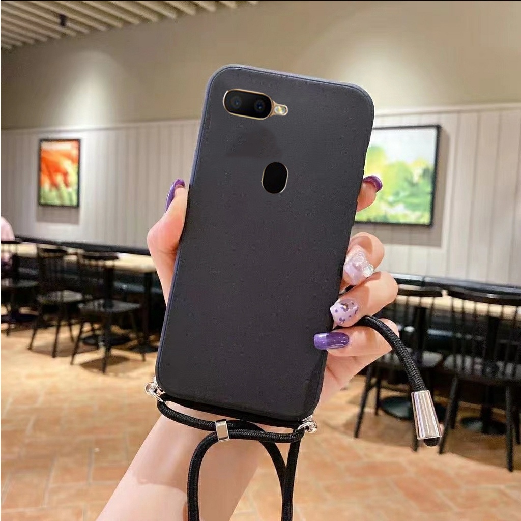 Softcase Tali For Oppo A12 Oppo A5s Oppo A7 Oppo F9 | Case Camera Protech | Case Macaron Oppo A12 Op