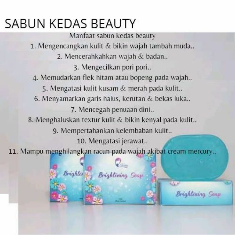 KEDAS BEAUTY sabun brightening soap sabun multifungsi