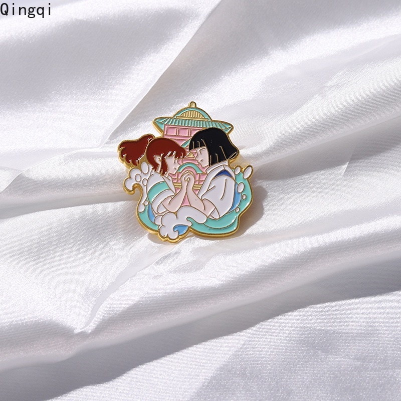 Bros Pin Enamel Desain Kartun Anime Chihiro Haku Untuk Koleksi Penggemar Anak