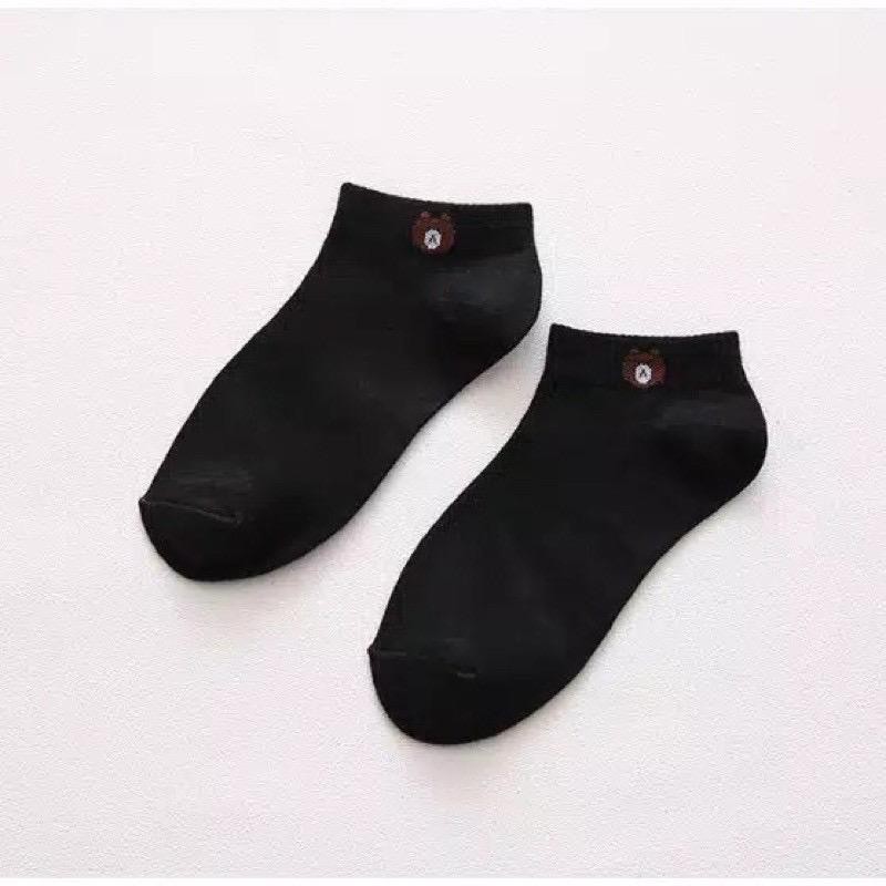 Kaos Kaki Cute Kaos Kaki Motif Kaos Kaki Semata Kaki K1 CAHAYA-Hitam