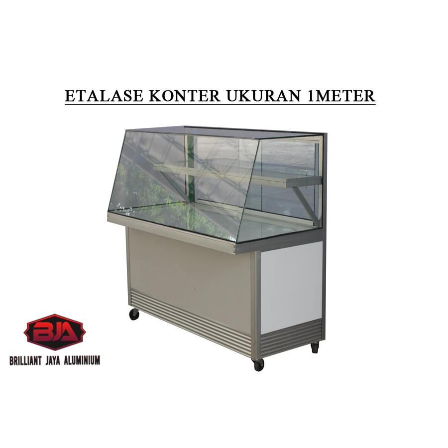 Etalase Konter Hp / Counter Hp Kaca Tebal 5mm Ukuran 1 Meter