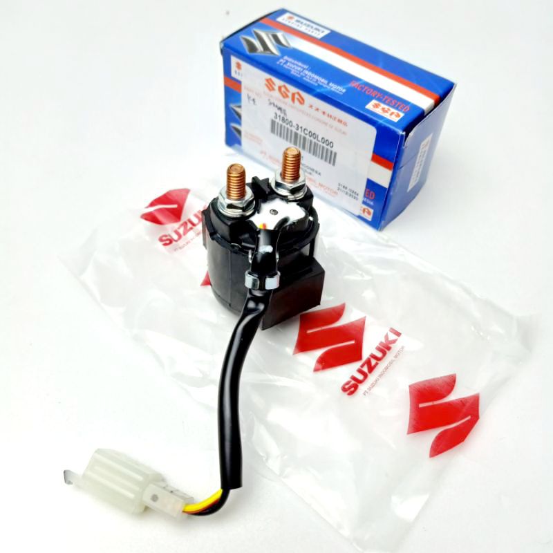 BENDIK STATER -RELAY STARTER SMASH .SHOGUN 125 31800-31C00L000 ORIGINAL SGP - SUZUKI GENUINE PARTS-1