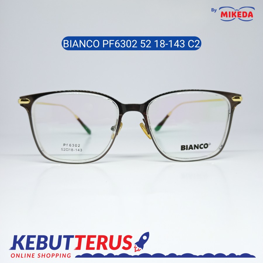 Mikeda-FRAME KACAMATA BIANCO PF6302 52 18-143 C2+LENSA(MINUS/CYLINDER)