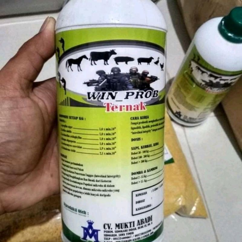 WIN PROB obat fermentasi pakan ternak domba kambing sapi (cair)