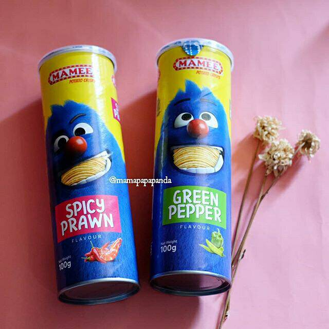 Mamee Monster Potato Chips (Spicy Prawn, Green Pepper)