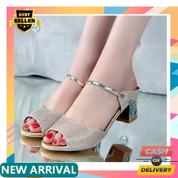 Hak Kaca Tahu Premium Su91 Sepatu Hak Kaca Tahu Andin Tinggi 5Cm / Sepatu Wanita Premium Su91 Bahan 