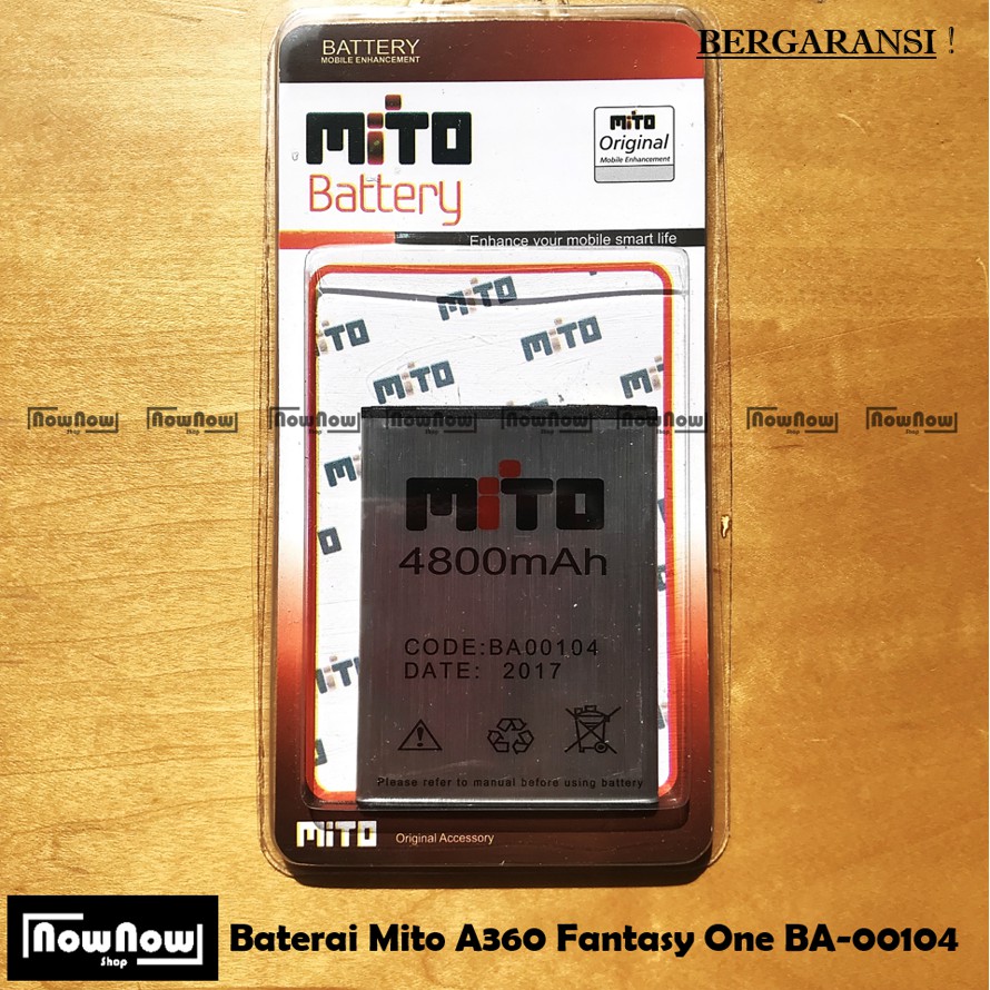 Baterai Mito A360 Fantasy One BA-00104 Original Double Power Batre Batrai Battery HP BA000104