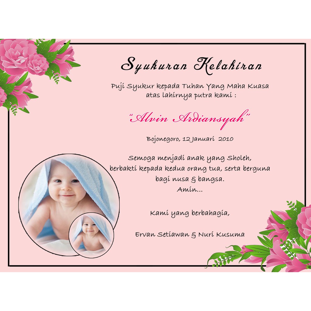 

Kartu Syukuran Desain Bunga Mawar Pink