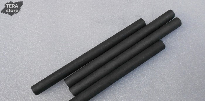 Elektroda karbon panjang 10 cm/ batang karbon (alat peraga)