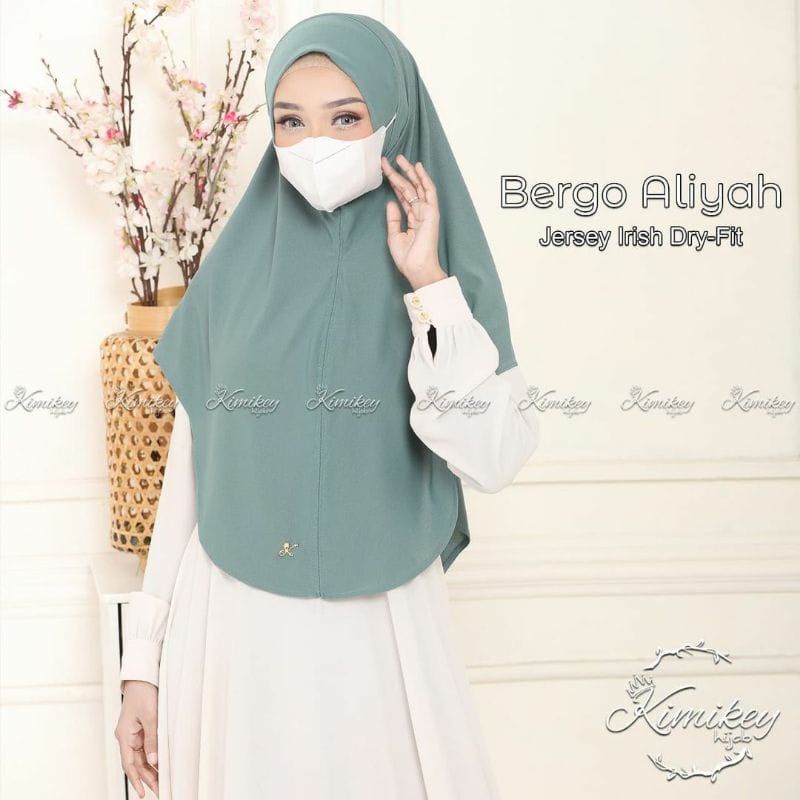 (Original Kimikey)••Hijab Bergo Aliyah Non Ped Maryam Jersey