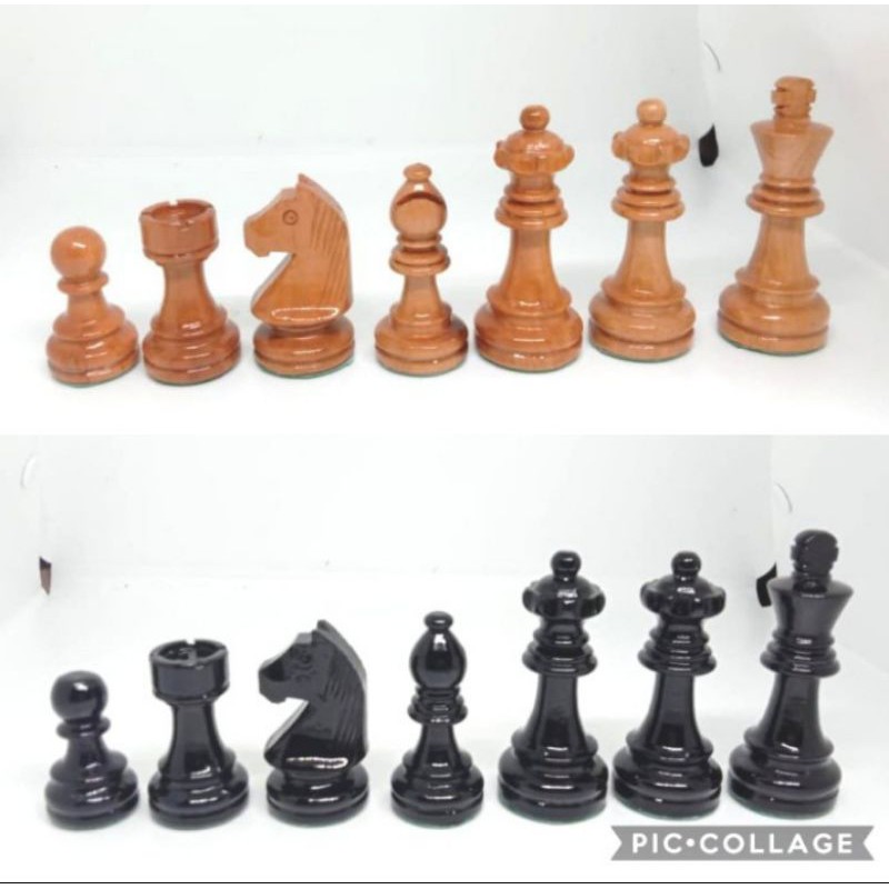 Bidak Catur Kayu Sawo Model DGT (menteri 2)