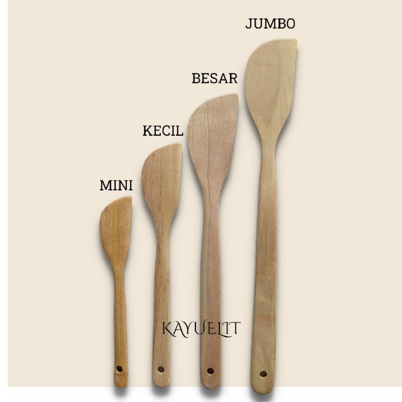 Jual Spatula kayu / Solet kayu / sutil kayu / Alat masak kayu Shopee