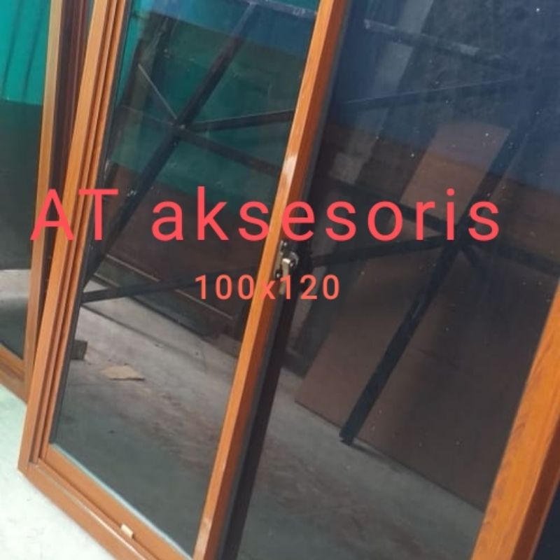 jendela sliding 100x120 serat kayu