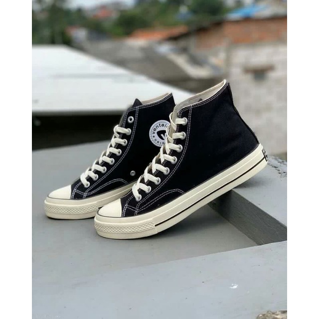 Sepatu Ventela Original 70s High Black Natural
