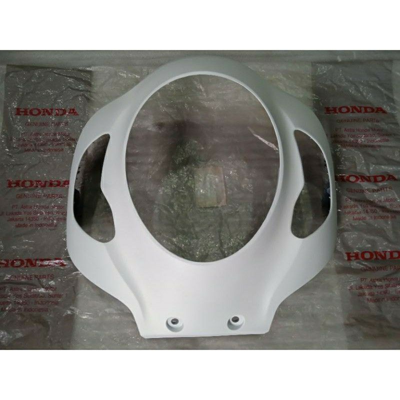 Cover FR top kap Tameng Lampu Depan Scoopy new K2F 2021-2023 putih doff non ori