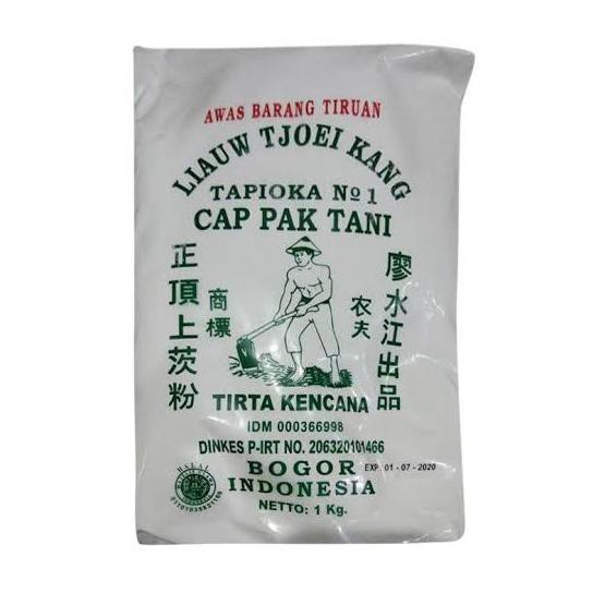 

Cuci Gudang Awal Tahun Tepung Liauw Tjoei Kang Tapioka Cap Pak Tani 1kg / Tepung Sagu Cuci Gudang