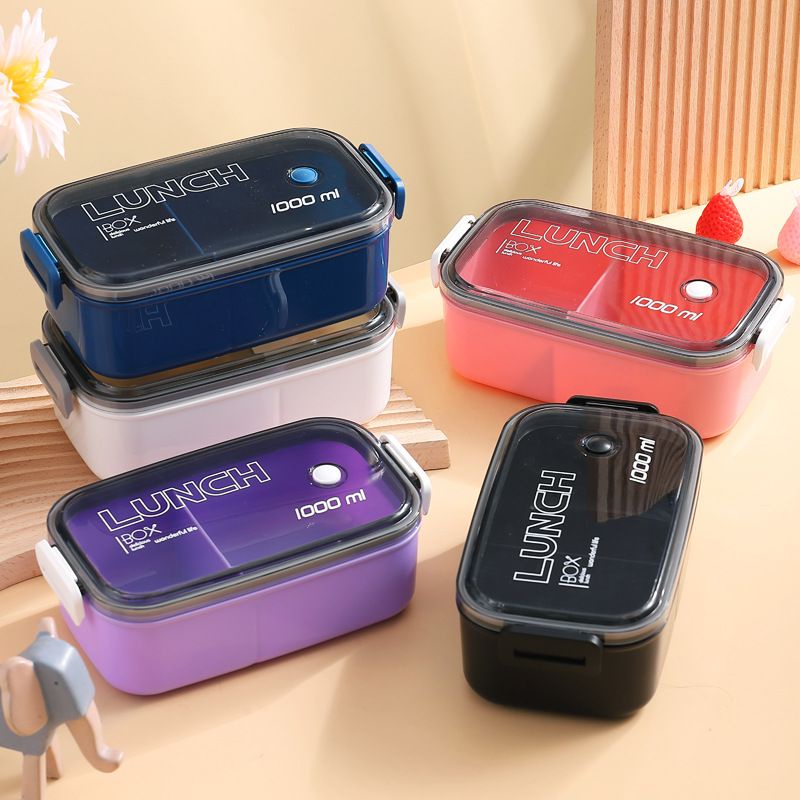 Kotak Makan Transparant BENTO BOX 1000ml / Tempat Makan Lunch Box BPA FREE