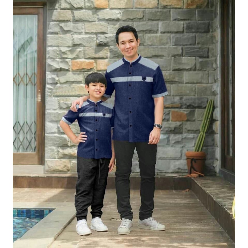 Couple Uzdia - Baju Koko Ayah dan Anak Laki-Laki Terbaru - Couple Muslim Laki-Laki - Pakaian Muslim Ayah dan Anak Cowok