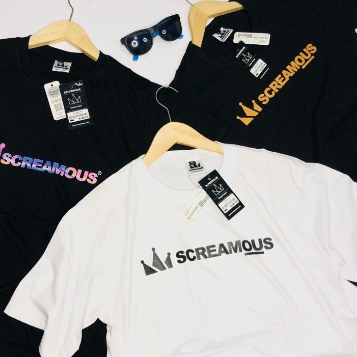 ➢ KAOS SCREAMOUS DISTRO / KAOS PRIA SCREAMOUS / SCREAMOUS PUTIH TSHIRT SCREAMOUS ☃
