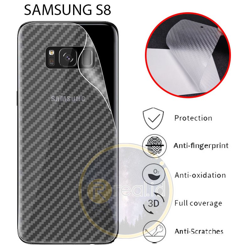 Back Skin Carbon Samsung S8 - Skin Carbon Samsung S8