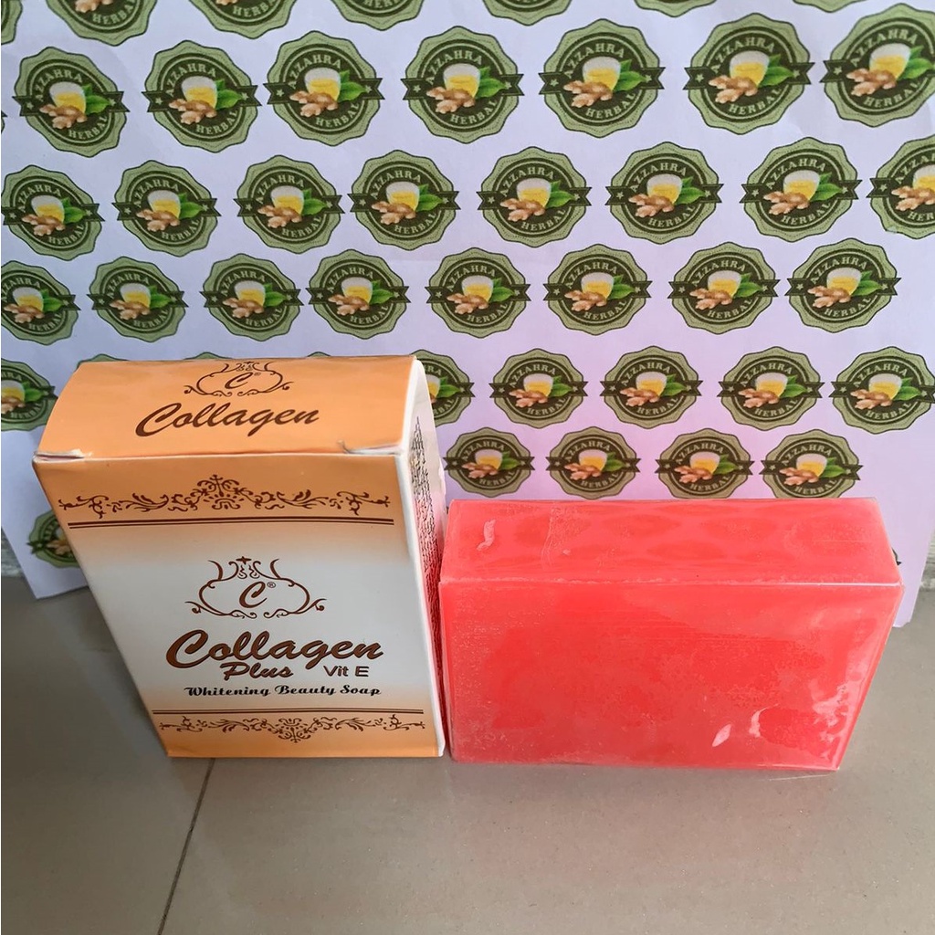 SABUN COLLAGEN PLUS VIT E - Bibit Collagen Sh Cosmetics Original Bpom Lotion Pemutih Tubuh Instan Pemutih Wajah Permanen / Sabun Collagen Whitening Original / Sabun Bibit Collagen Mecca Anugrah BPOM