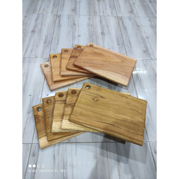 Serving Board / Talenan Kayu Mahoni Jati 30x20 pingul / Wooden Cutting Board KAYU UTUH