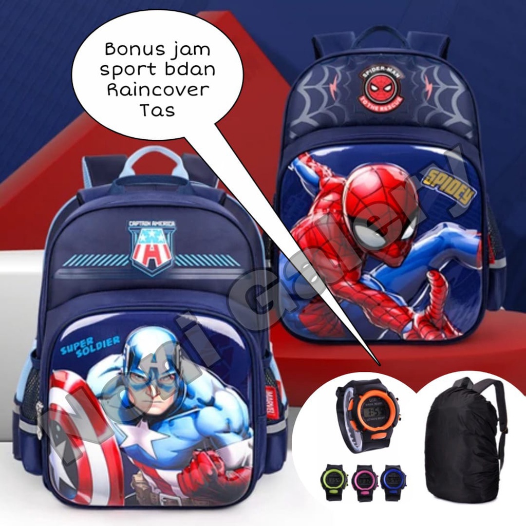 Tas sekolah anak super hero - tas ransel anak terbaru - tas anak laki