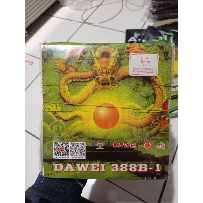 KARET TENIS MEJA BINTIK DAWEI 388B-1 ORIGINAL