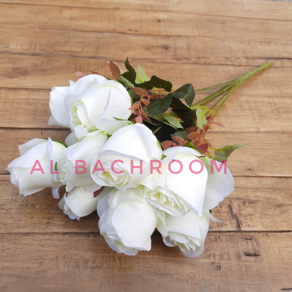 BUNGA MAWAR ARTIFICIAL TELUR K11 B8246 BUNGA HIAS PLASTIK BUNGA DEKORASI WEDDING BUKET