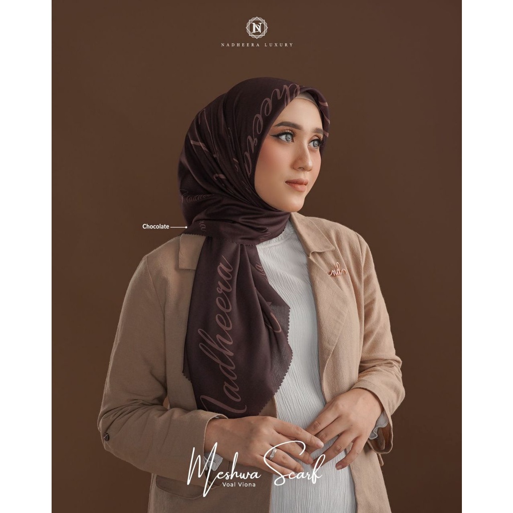 Meshwa Scarf Nadheera Luxury Warna Terbaru | Voal Nadheera | Jilbab Segiempat Nadheera | Jilbab Nadh
