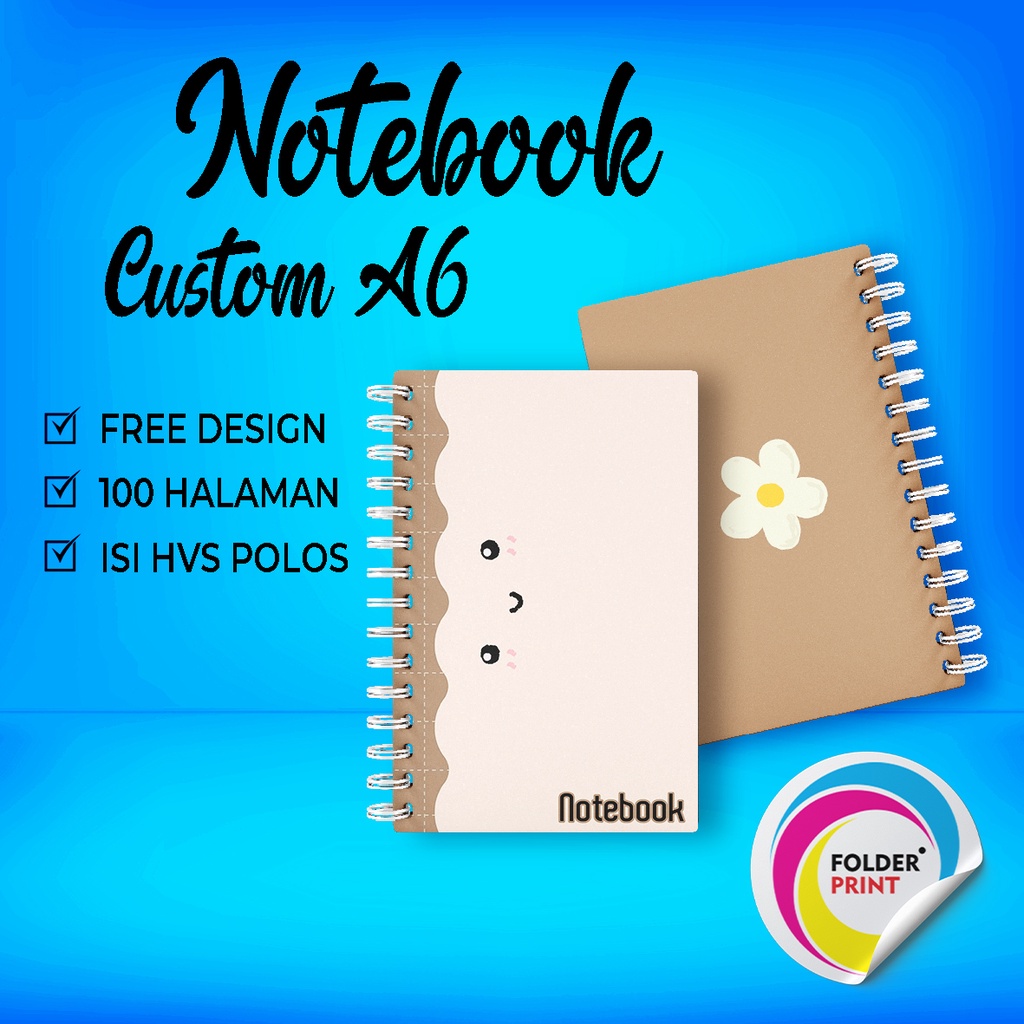 Notes Custom A6 Spiral Block Note 100 Halaman