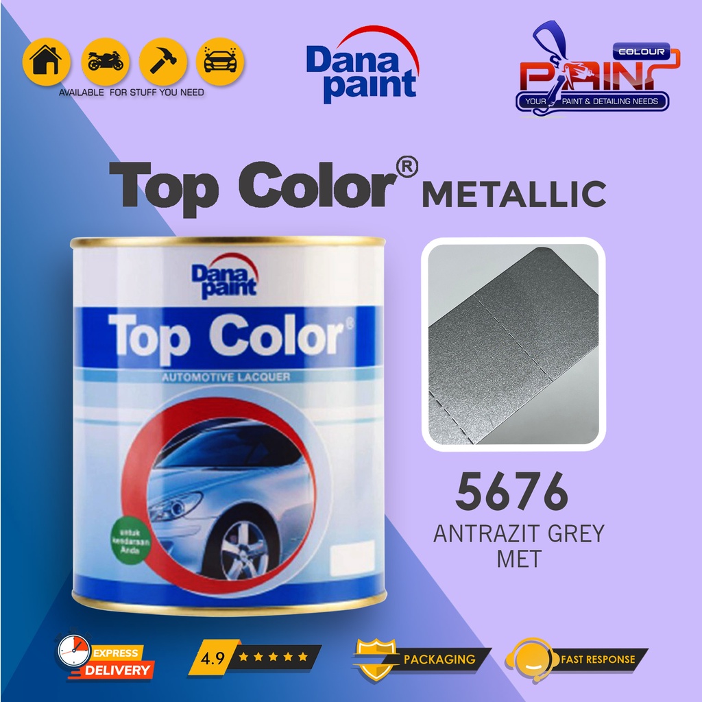 Top Color Metallic 5676 Antrazite Grey Met - Cat Duco